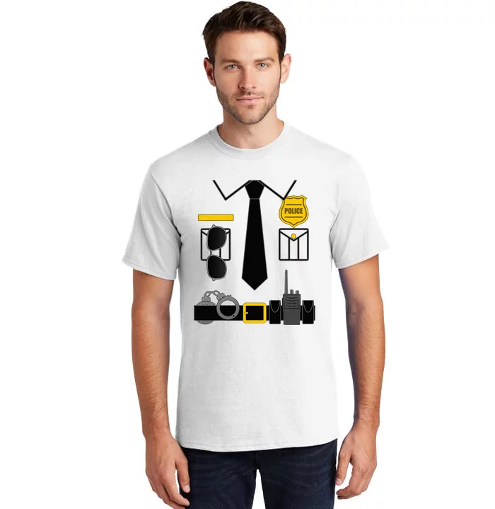 Police Costume For Kids & Adults Halloween Police Officer Tall T-Shirt