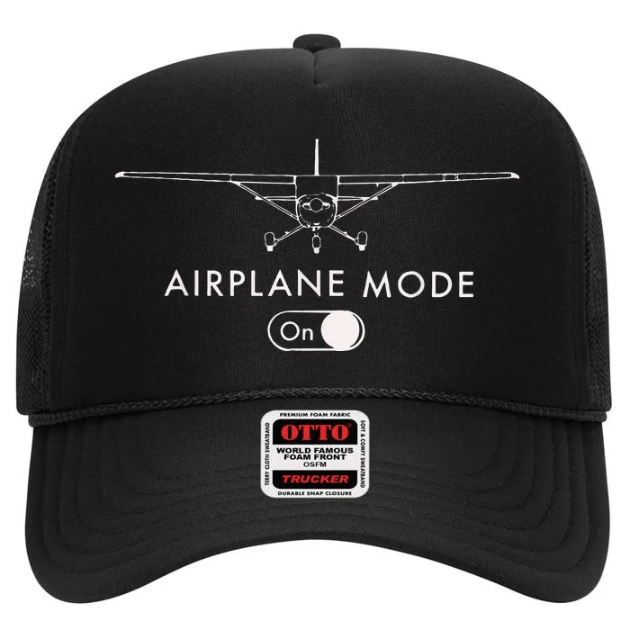 Pilot C172 Flying Gift Airplane Mode High Crown Mesh Trucker Hat