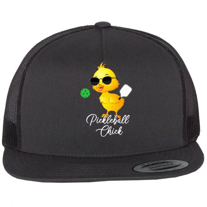 Pickleball Chick funny pickleball Flat Bill Trucker Hat