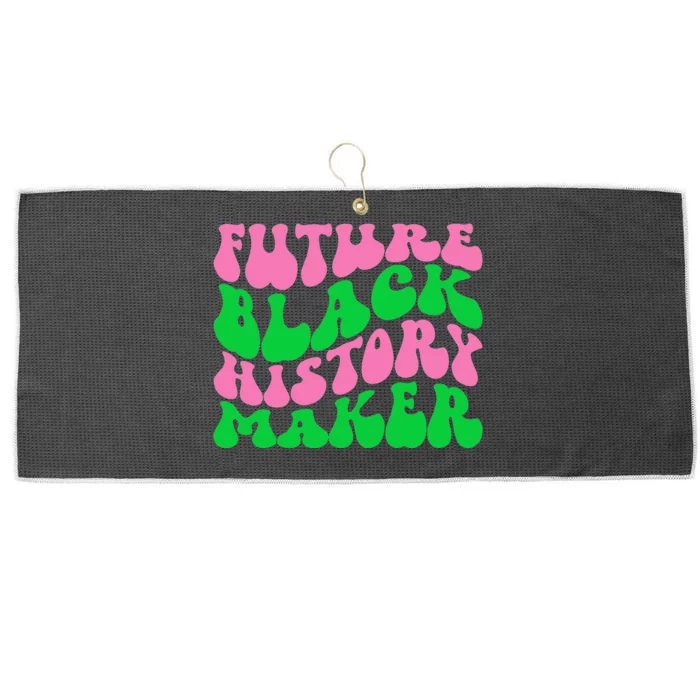 Pretty cute future black history maker aka funny tee Large Microfiber Waffle Golf Towel