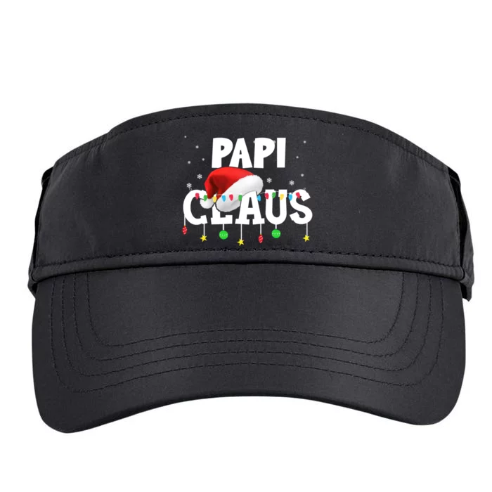 Papi Claus Funny Christmas Lights Santa Hat Costume Adult Drive Performance Visor