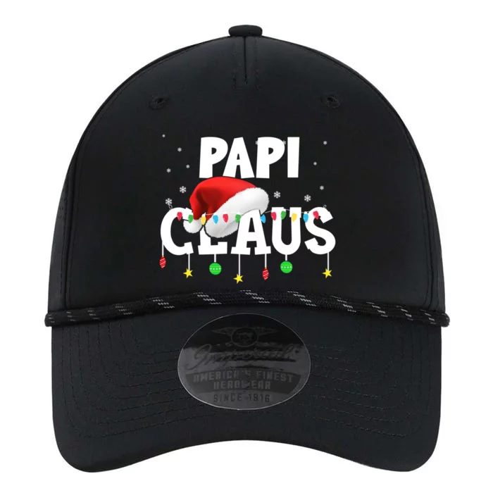 Papi Claus Funny Christmas Lights Santa Hat Costume Performance The Dyno Cap