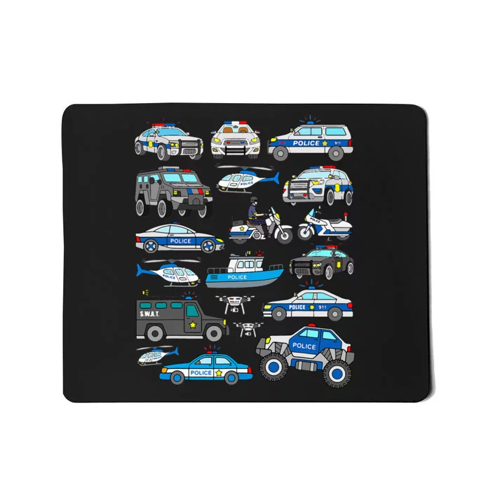 Police Car For Cop Vehicles SWAT Truck Mousepad