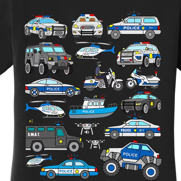 Police Car For Cop Vehicles SWAT Truck Women's T-Shirt