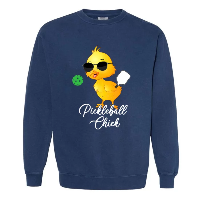 Pickleball Chick Funny Meme Pickleball Garment-Dyed Sweatshirt