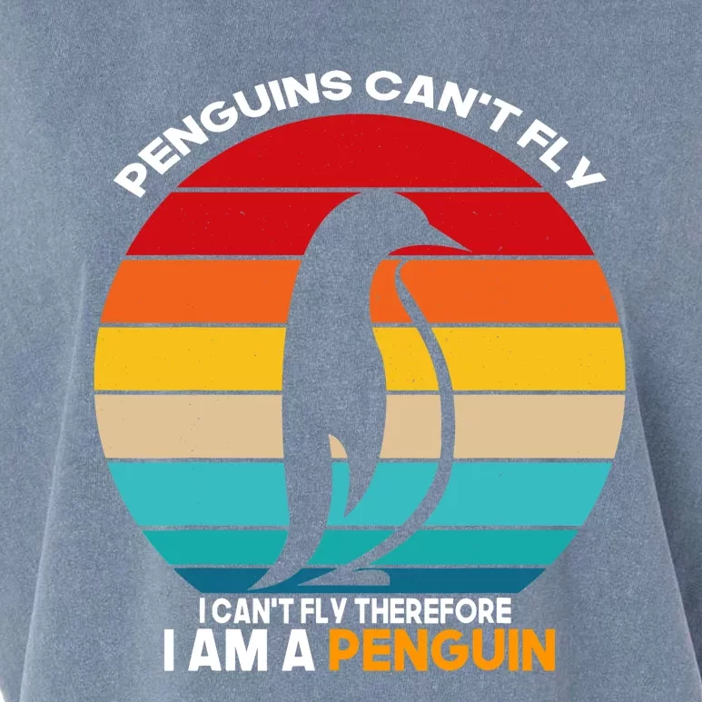 Penguins Can't Fly I Can't Fly Therefore I Am A Penguin Garment-Dyed Women's Muscle Tee