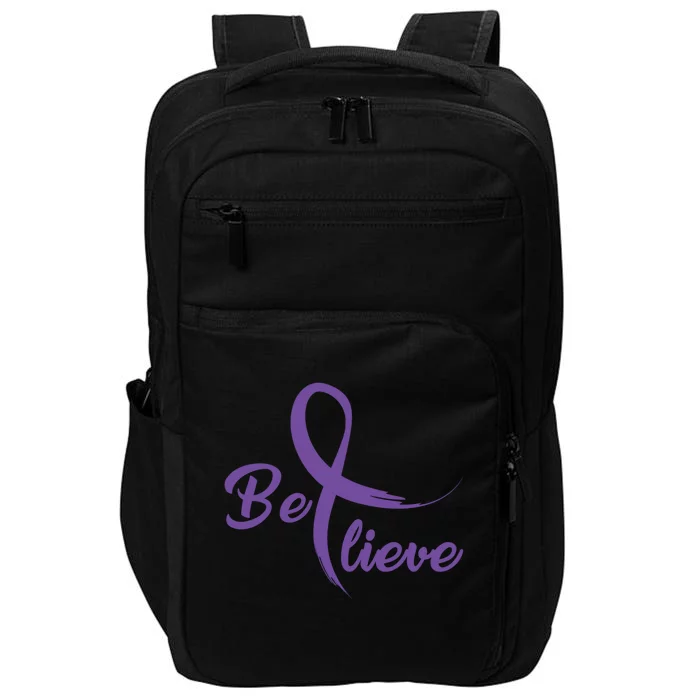 Pancreatic Cancer Fight Cancer Ribbon Gift Impact Tech Backpack