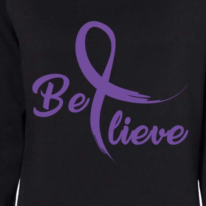 Pancreatic Cancer Fight Cancer Ribbon Gift Womens California Wash Sweatshirt