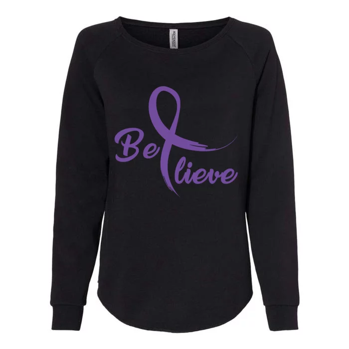 Pancreatic Cancer Fight Cancer Ribbon Gift Womens California Wash Sweatshirt