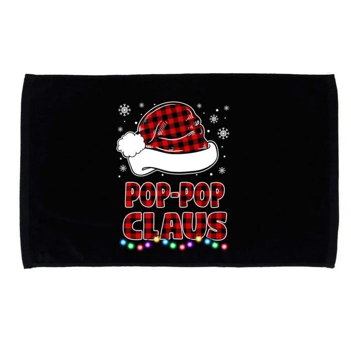 Poppop Claus Funny Matching Family Christmas Pajamas Funny Gift Microfiber Hand Towel