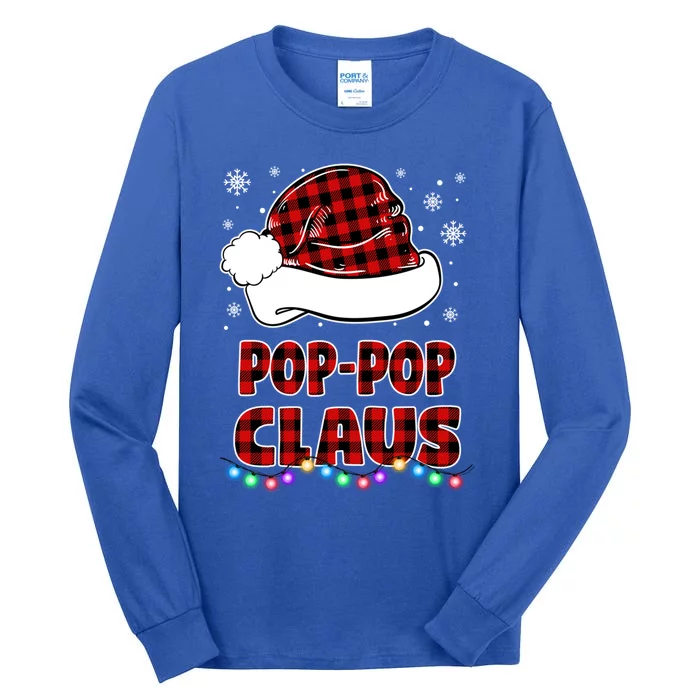 Poppop Claus Funny Matching Family Christmas Pajamas Funny Gift Tall Long Sleeve T-Shirt