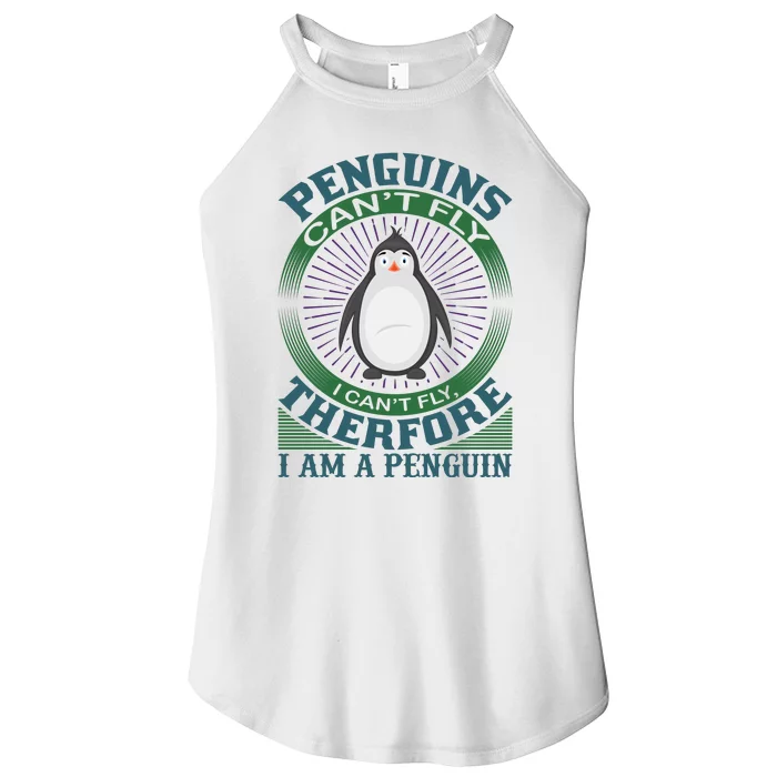 Penguins Can't Fly I Can't Fly Therefore I Am A Penguins Women’s Perfect Tri Rocker Tank