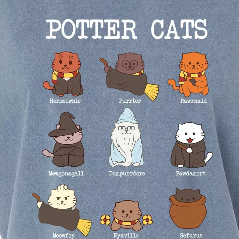 Potter Cats Funny Funny Gift For Cat Lovers Gift Garment-Dyed Women's Muscle Tee