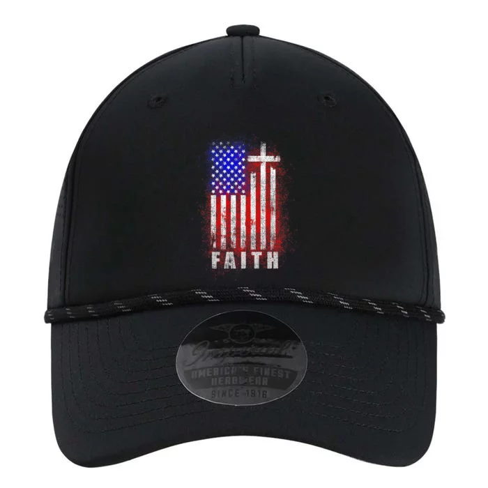 Patriotic Christian Faith Love Jesus American Flag Cross Performance The Dyno Cap