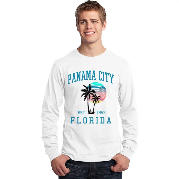 Panama City Florida Spring Vacations Beach Palm Trees Summer Tall Long Sleeve T-Shirt