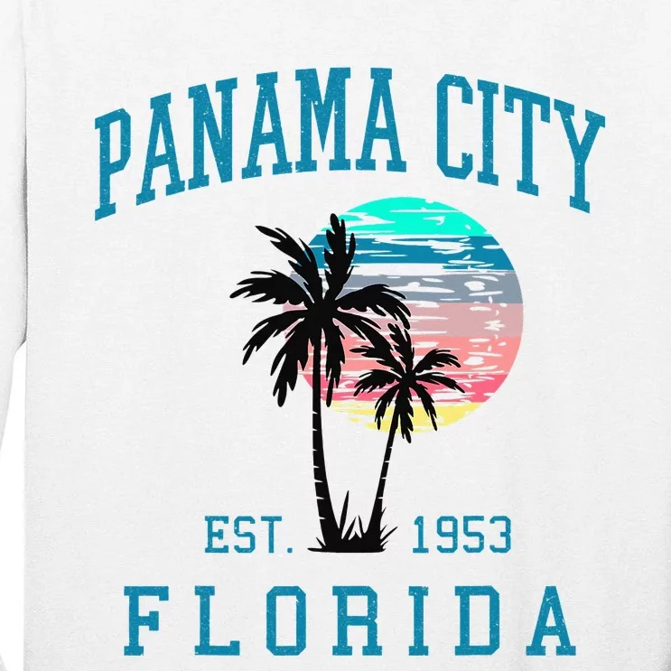 Panama City Florida Spring Vacations Beach Palm Trees Summer Tall Long Sleeve T-Shirt