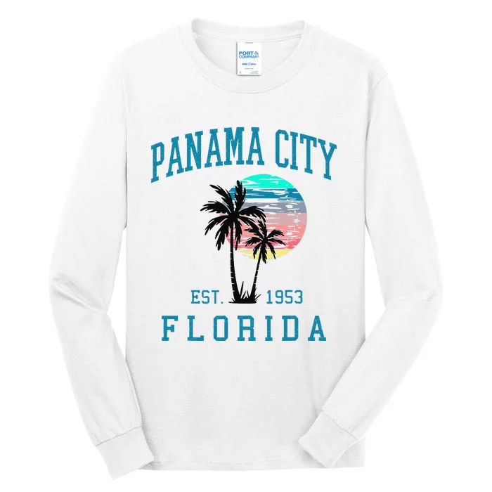 Panama City Florida Spring Vacations Beach Palm Trees Summer Tall Long Sleeve T-Shirt