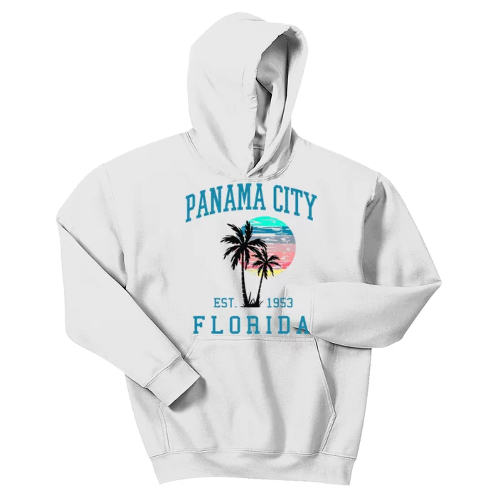 Panama City Florida Spring Vacations Beach Palm Trees Summer Kids Hoodie