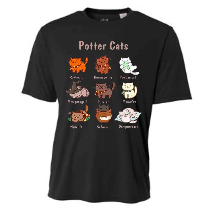 Potter Cats Funny Gifts For Cat Lovers Cooling Performance Crew T-Shirt