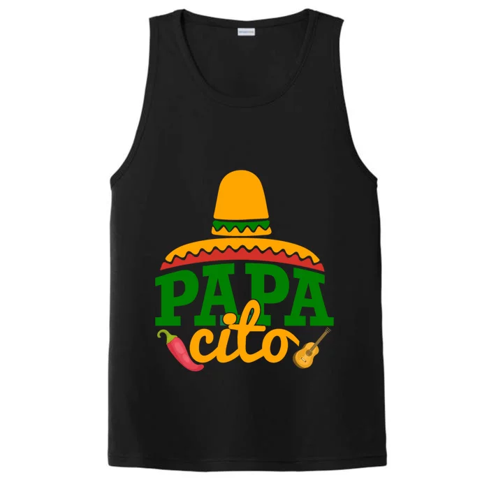 Papa Cito Father's Day Funny Mexican Cico De Mayo Dad Daddy Gift Performance Tank