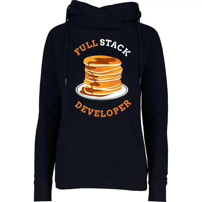 Programmer Coding Full Stack Developer Womens Funnel Neck Pullover Hood