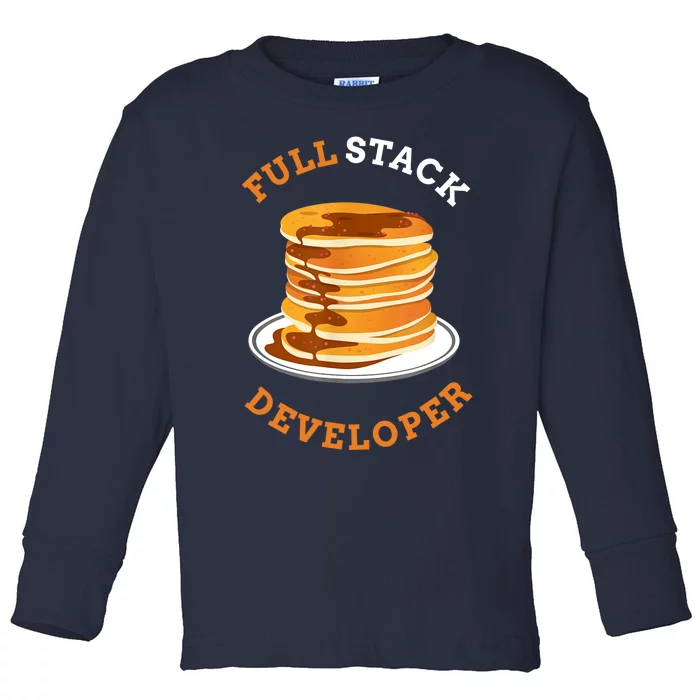 Programmer Coding Full Stack Developer Toddler Long Sleeve Shirt