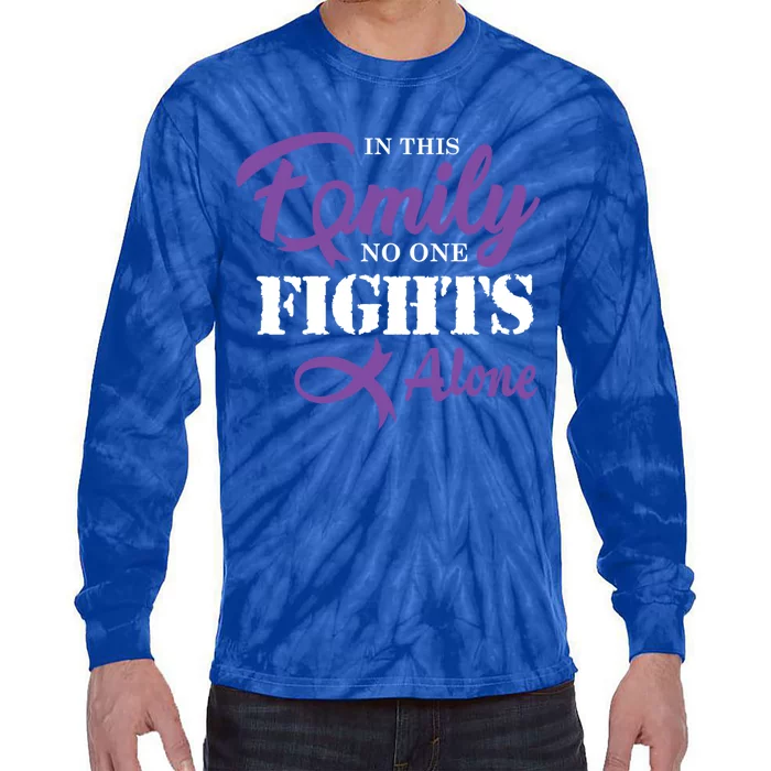 Pancreatic Cancer Fight Cancer Ribbon Gift Tie-Dye Long Sleeve Shirt