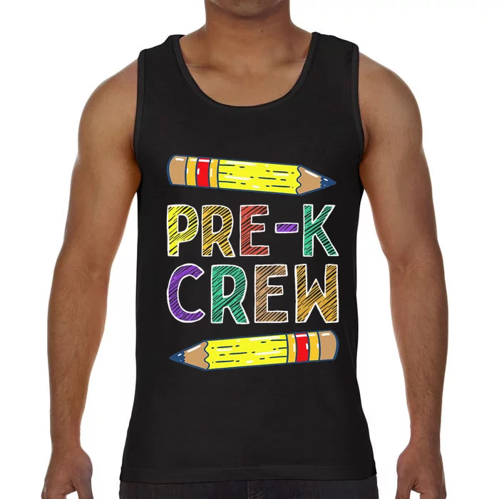 PreK Crew Funny PreK Teachers Back To School Comfort Colors® Tank Top