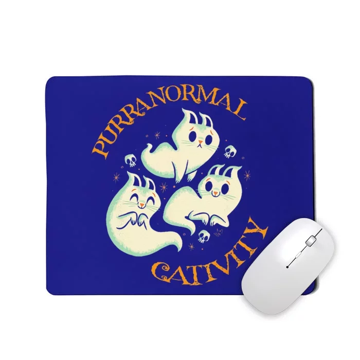 Purranormal Cativity Funny Halloween Costume Ghost Cats Gift Mousepad