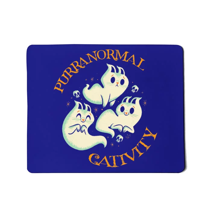 Purranormal Cativity Funny Halloween Costume Ghost Cats Gift Mousepad