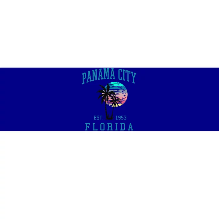 Panama City Florida Spring Vacations Beach Palm Trees Summer Bumper Sticker