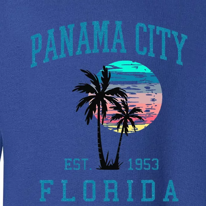 Panama City Florida Spring Vacations Beach Palm Trees Summer Toddler Sweatshirt