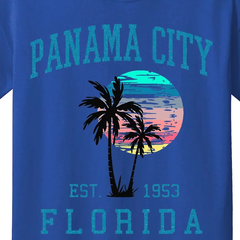 Panama City Florida Spring Vacations Beach Palm Trees Summer Kids T-Shirt