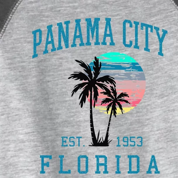 Panama City Florida Spring Vacations Beach Palm Trees Summer Toddler Fine Jersey T-Shirt