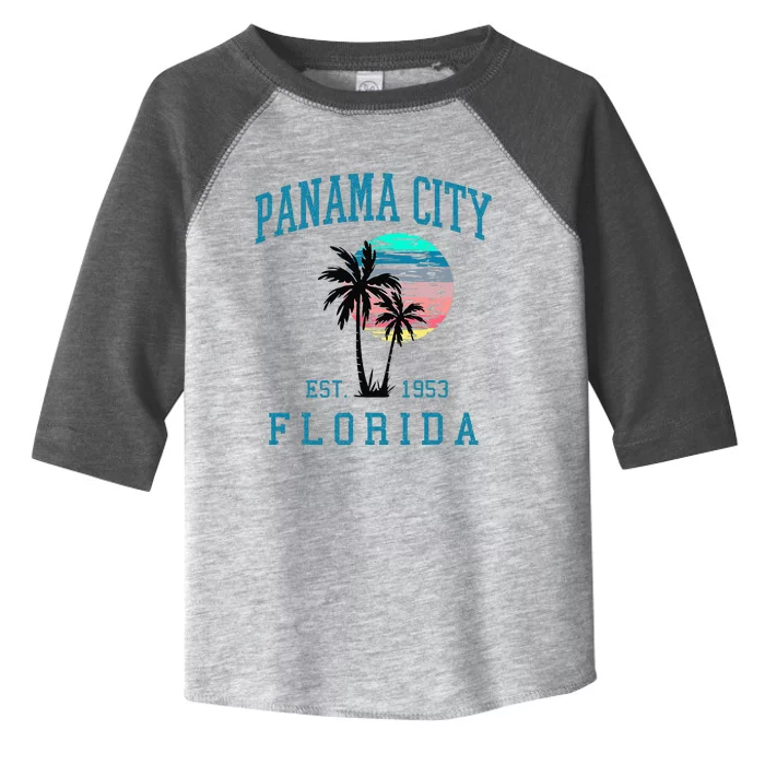 Panama City Florida Spring Vacations Beach Palm Trees Summer Toddler Fine Jersey T-Shirt