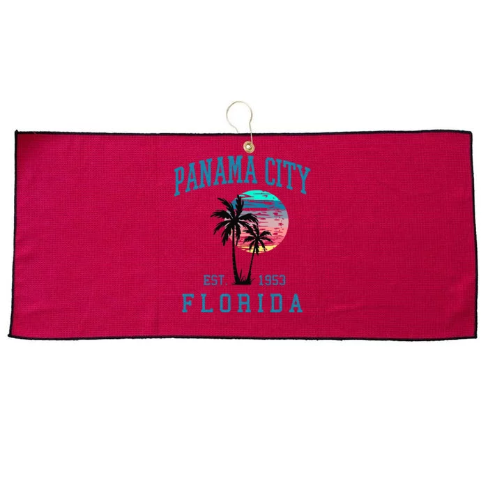 Panama City Florida Spring Vacations Beach Palm Trees Summer Large Microfiber Waffle Golf Towel