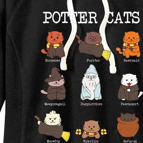 Potter Cats Funny Gifts For Cat Lovers Women's Fleece Hoodie