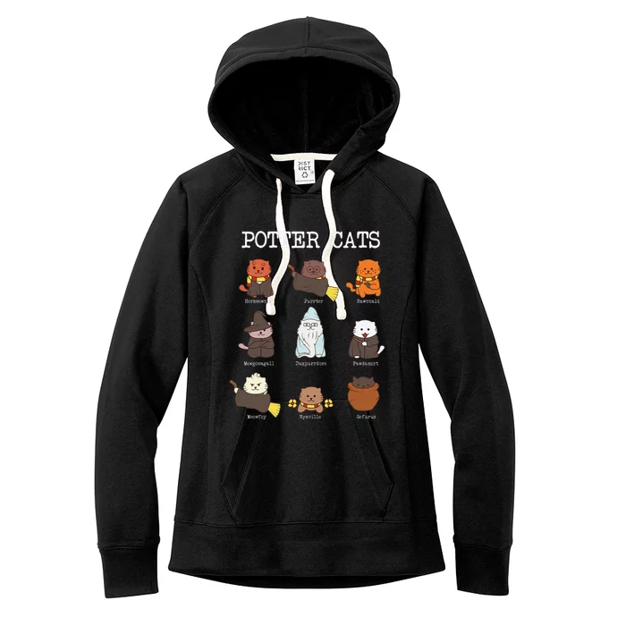 Potter Cats Funny Gifts For Cat Lovers Women's Fleece Hoodie