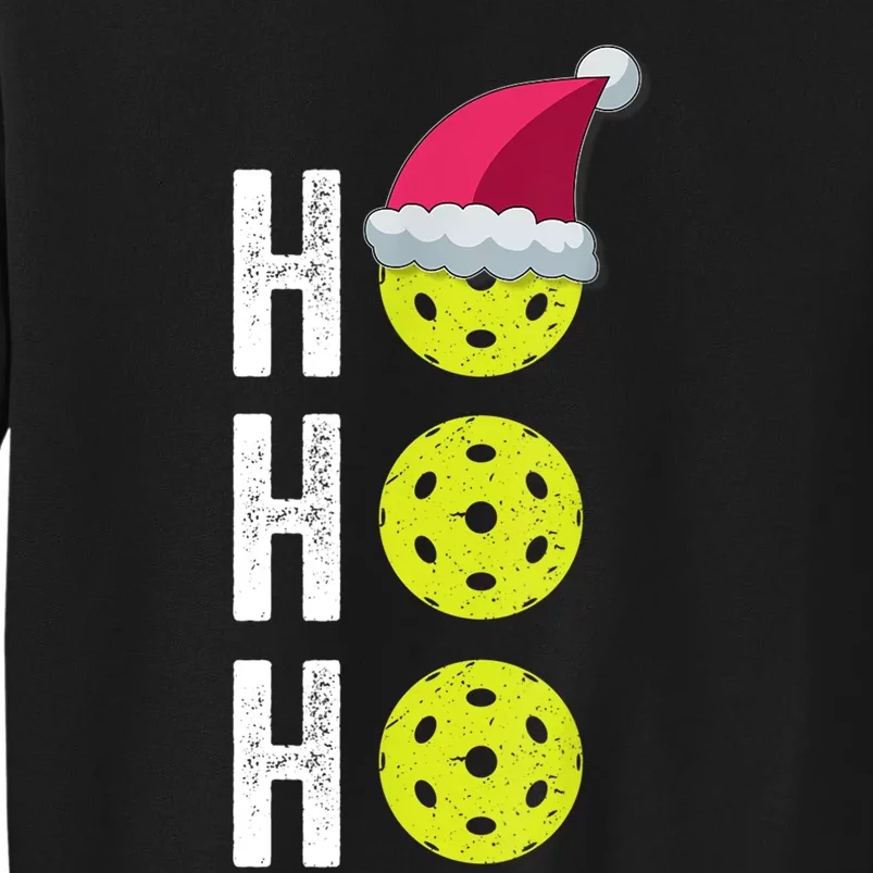 Pickleball Christmas Funny Santa Hat Holiday Ho Ho Ho Gift TShirt Sweatshirt