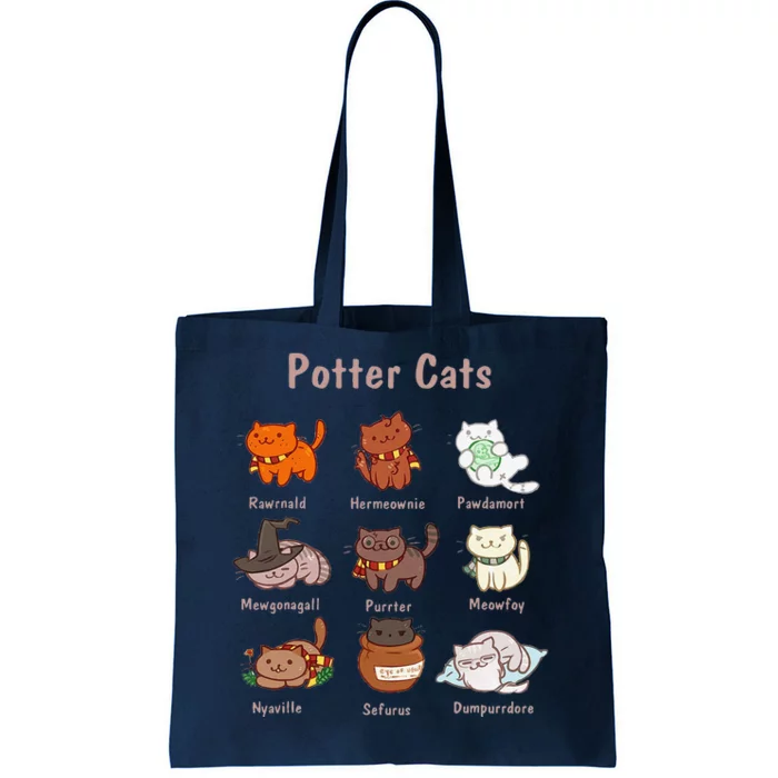 Potter Cats Funny Gifts For Cat Lovers Tote Bag