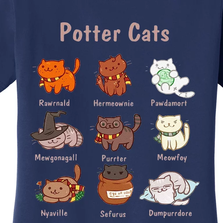 Potter Cats Funny Gifts For Cat Lovers Women's T-Shirt