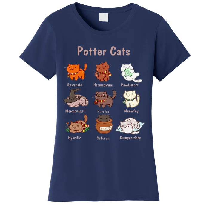 Potter Cats Funny Gifts For Cat Lovers Women's T-Shirt