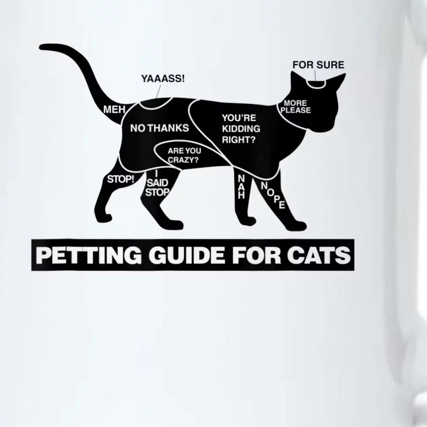 Petting Chart For A Cat Funny How To Pet A Cat Meme Black Color Changing Mug