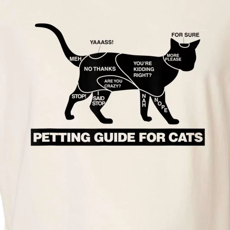 Petting Chart For A Cat Funny How To Pet A Cat Meme Garment-Dyed Women's Muscle Tee