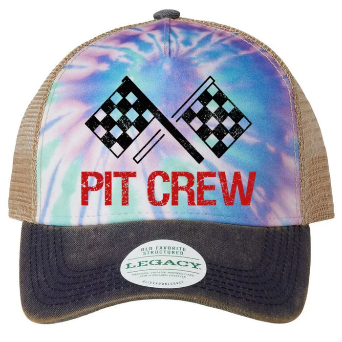 Pit Crew For Racing Car Parties Legacy Tie Dye Trucker Hat