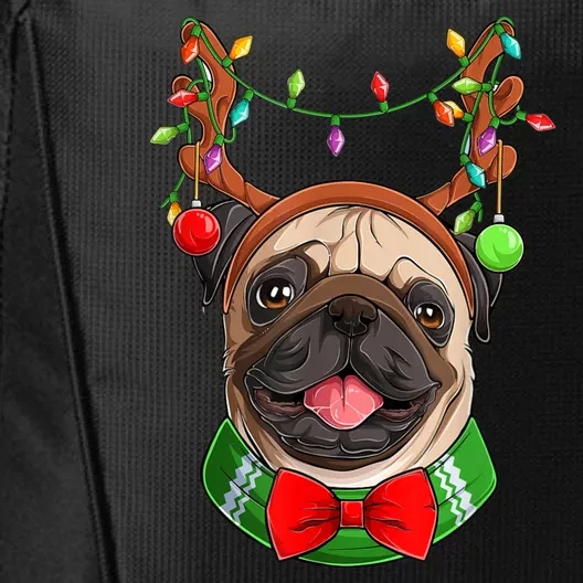 Pug Christmas Festive Cute City Backpack