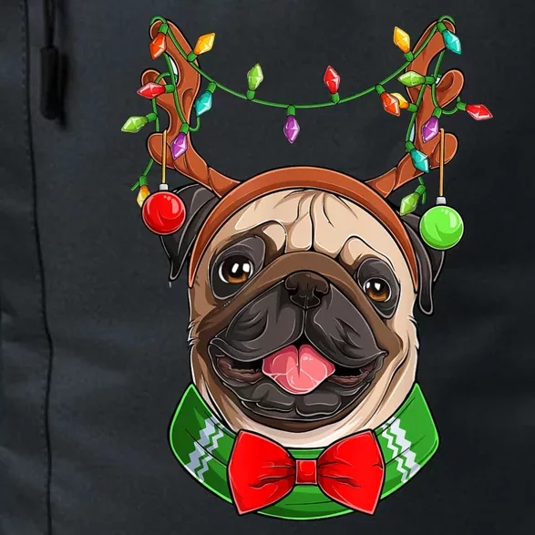 Pug Christmas Festive Cute Daily Commute Backpack