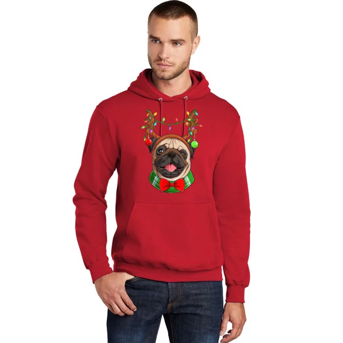 Pug Christmas Festive Cute Tall Hoodie