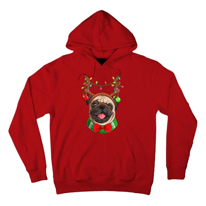 Pug Christmas Festive Cute Tall Hoodie