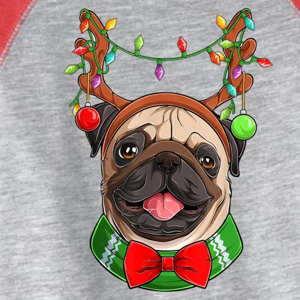 Pug Christmas Festive Cute Toddler Fine Jersey T-Shirt